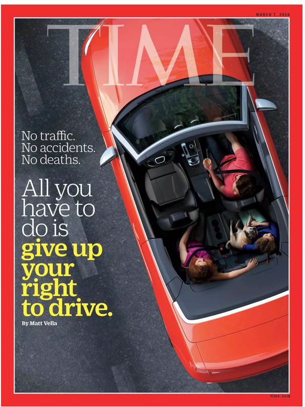 Revista TIME a favor de la Conducción Autónoma 7 marzo 2016